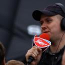 Marcin z mikrofonem Radia ZET